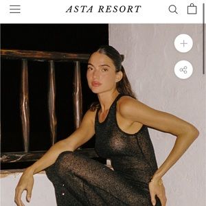 Asta Resort - Natalia Dress, Black Sequin - size XS
